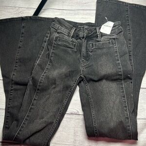 Free people Dream Lover Flare Black Deniem Jeans Size 24
